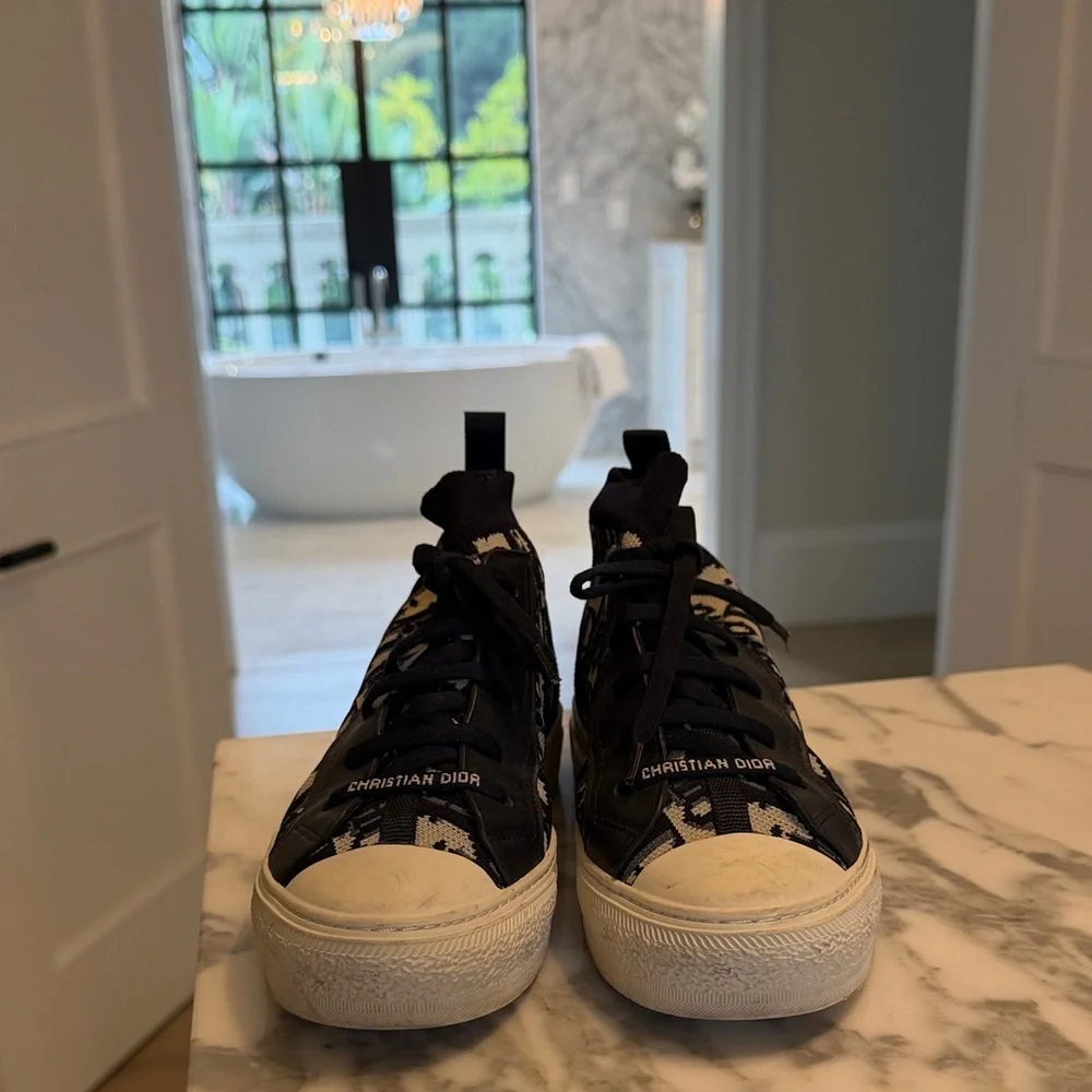 Dior  High-Top Sneakers - Blue and White - Picture 4 of 5